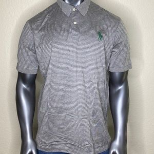 Polo Ralph Lauren Big Pony polo gray stripes Size XL pro fit